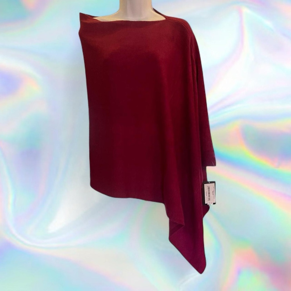 Elegant Red Poncho